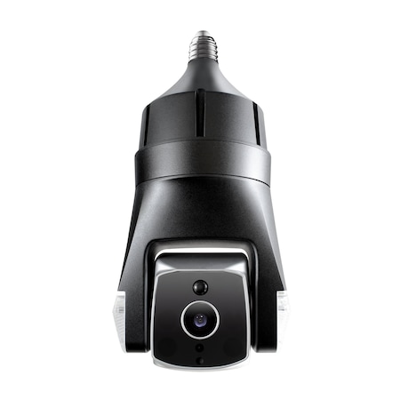 Amaryllo Triton Biometric Auto Tracking Outdoor Wi-Fi Security Camera with Light Bulb E26 ACR1608R32BKE26C1
